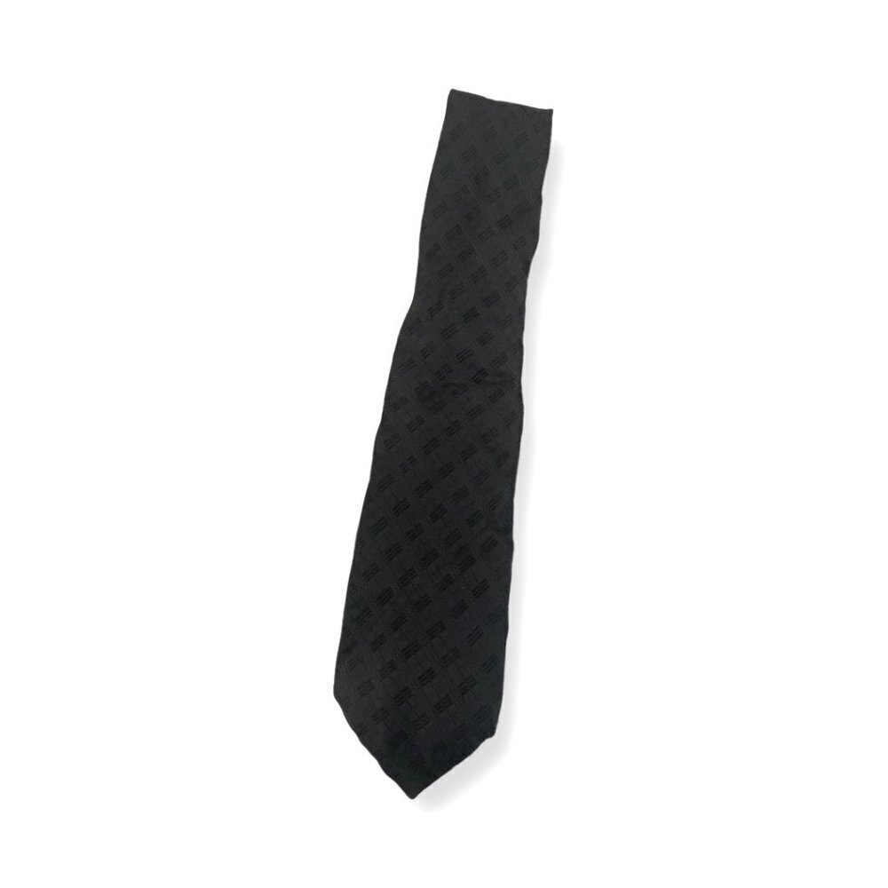 Burberry navy abstract print silk tie